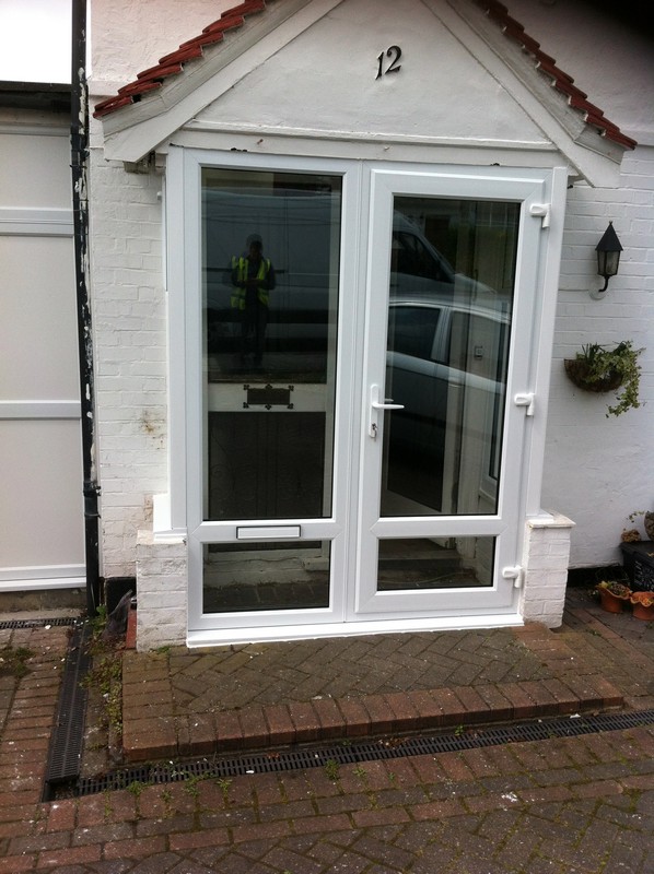 uPVC French doors fitted as front entrance in Walworth