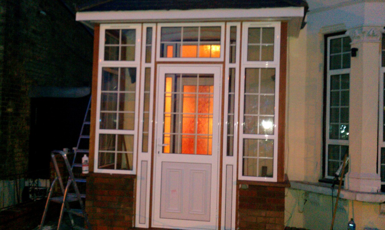 uPVC porch with Georgian bar glazing installed in Walworth